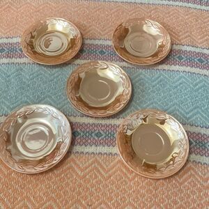 Fire king set of 5 saucers